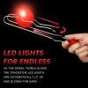 Sumind 6 Pcs Retro Magnetic Gyro Wheels Toy Light up Gyroscope Rails Twirler Kids Sensory Trick Yoyo Sensory Magic Fidget Toys Gifts for Boys Girls(Wave Rail,Green, Red) view 4