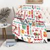Personalized Custom Baby Blanket with Name - Toddler Kids Santa Claus Christmas Blanket, Swaddle Decor Throw Birthday Gift view 2