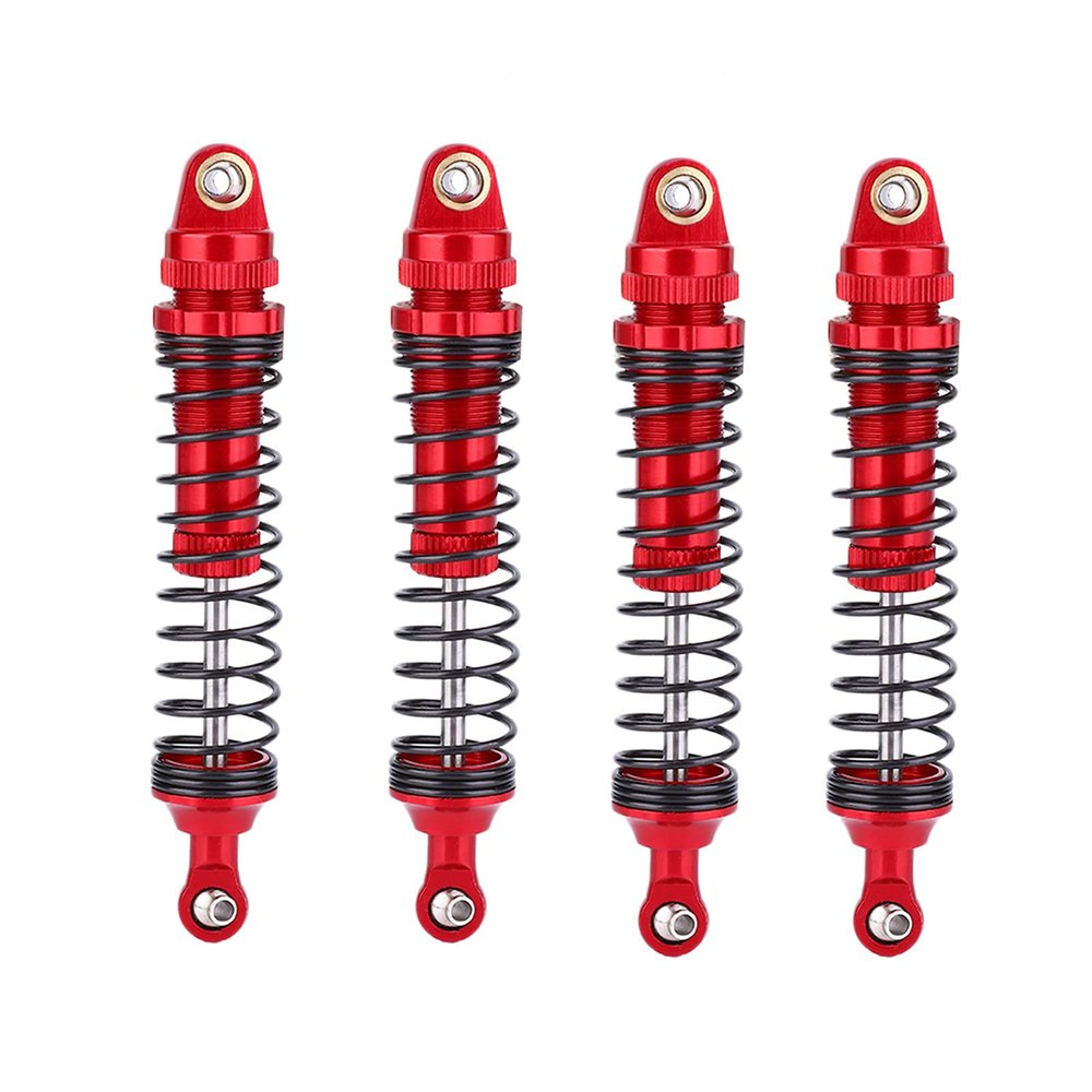 4pcs RC Shock Absorber Kit, Aluminium Alloy Absorber Damper Upgrades Parts for SCX10 D90 1/10 RC Crawler Car (110mm) 1/10 Rc Shocks 110Mm