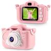 Kids Camera Toys 2000W Pixel 2 inch Screen HD Cartoon Kids Digital Camera Mini SLR Camera Toy for Kid Gifts (Pink) view 4