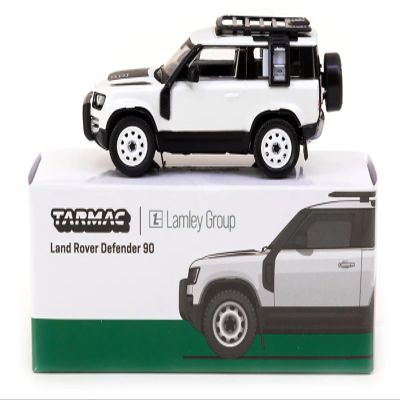Tarmac Works Defender 90 White Metallic with Roof Rack Lamley Special Edition Global64 Series 1/64 Diecast Model T64G-019-WH
