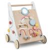 HONEY JOY Baby Push Walker, Wooden Infant Walker Activity Center with Shape Sorter, Develop Motor Skills & Creativity, Push Toys for Babies Learning to Walk, Gift for Boys and Girls (Natural) view 1