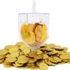 The Dreidel Company Fillable Transparent Clear Dreidel - Can Be Filled with Hanukkah Gelt or Chocolate (Pack of 96) view 2
