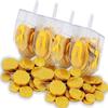 The Dreidel Company Fillable Transparent Clear Dreidel - Can Be Filled with Hanukkah Gelt or Chocolate (Pack of 96) view 3