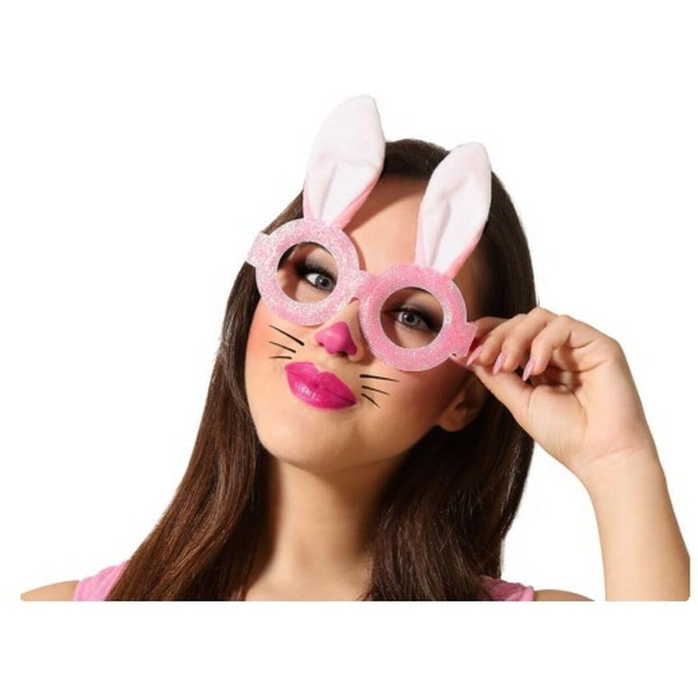 BigBuy Carnival pink rabbit glasses
