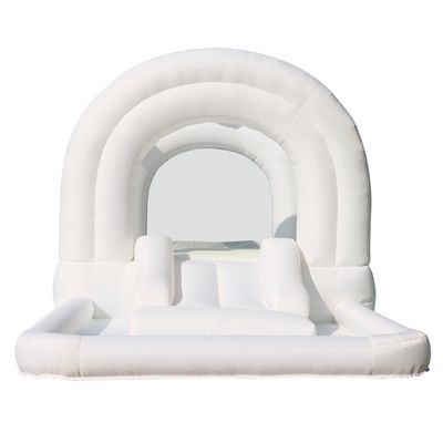 Bounceland Daydreamer Cloud Bounce House w/Ball Pit, Neutral Bouncer with Slide, 11.8 ft L x 6.9 ft W x 5.9 ft H, UL Blower Included, Basketball Hoop, 30 Pastel Plastic Balls, Trendy Bouncer for Kids