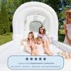 Bounceland Daydreamer Cloud Bounce House w/Ball Pit, Neutral Bouncer with Slide, 11.8 ft L x 6.9 ft W x 5.9 ft H, UL Blower Included, Basketball Hoop, 30 Pastel Plastic Balls, Trendy Bouncer for Kids view 4