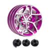 AMK Aluminum RC Hand Wheel, Remote Controller Accessories Steering Wheel with Brake Discs Calipers for RC Crawler Cars Boat Drones Transmitter Upgrades (Purple) view 1