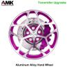 AMK Aluminum RC Hand Wheel, Remote Controller Accessories Steering Wheel with Brake Discs Calipers for RC Crawler Cars Boat Drones Transmitter Upgrades (Purple) view 3