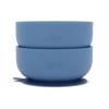 Lalo Suction Bowls - 2 Pack, 100% Silicone Non-Toxic BPA-Free Baby Bowls with Suction Base To Prevent Accidental Tip-Overs - Silicone Bowls For Babies And Toddlers - Blueberry view 1