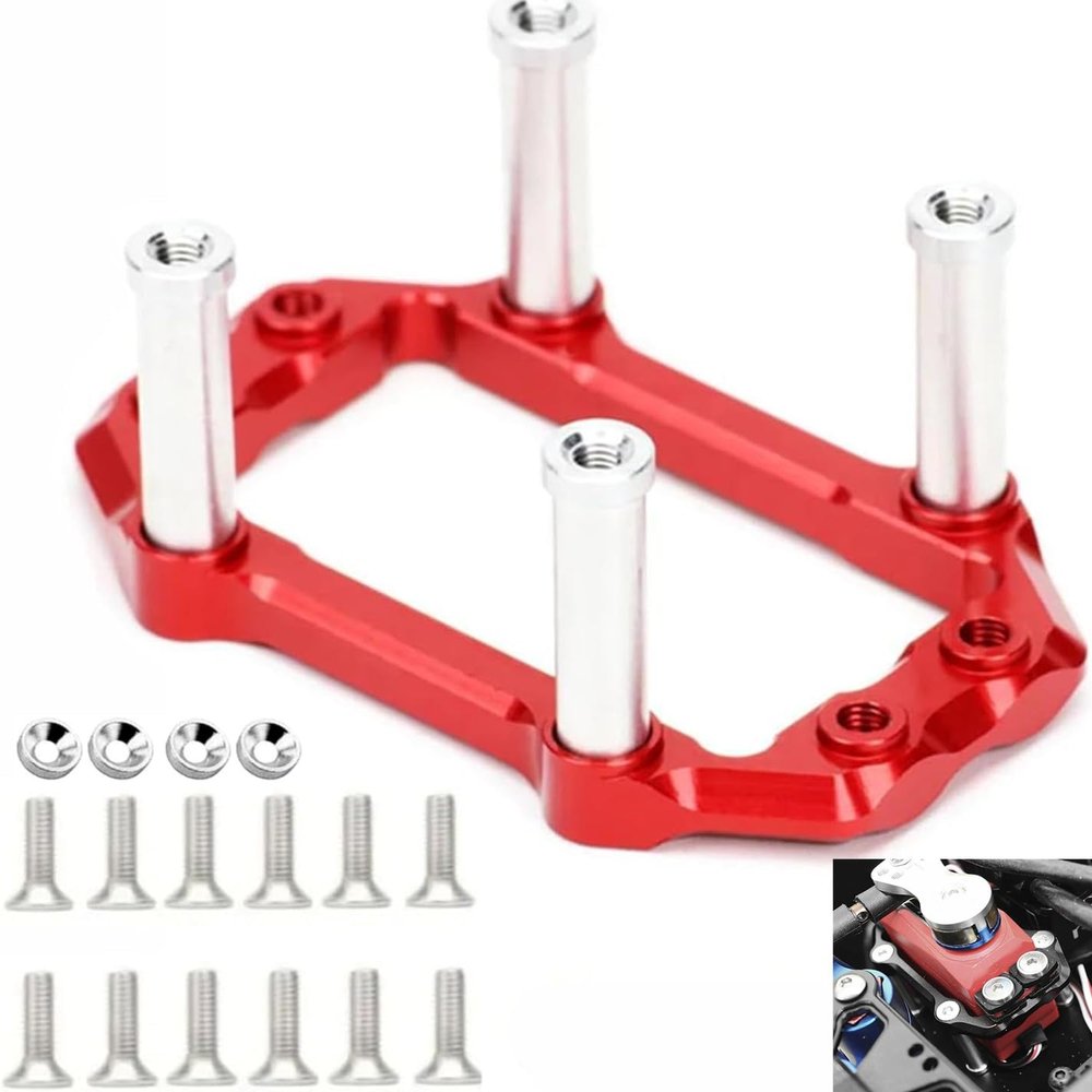Aluminum Steering Servo Mount Bracket for ARRMA 6S 1/7 Fireteam Mojave 1/8 Kraton Notorious Outcast Typhon Talion Upgrades Parts,Replace# AR320193 AR320430 (Red)