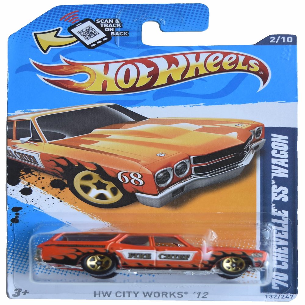 Hot Wheels '70 Chevelle SS Wagon, HW City Work '12 2/10 [Orange] 132/247