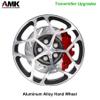 AMK Aluminum RC Hand Wheel, Remote Controller Accessories Steering Wheel with Brake Discs Calipers for RC Crawler Cars Boat Drones Transmitter Upgrades (Black) view 3