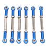 6Pcs RC Car Push Rod, 88mm Aluminum Alloy Adjustable Turnbuckle Rod Linkage Upgrade Part for RC Car (Blue) Dilwe Push view 2