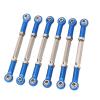 6Pcs RC Car Push Rod, 88mm Aluminum Alloy Adjustable Turnbuckle Rod Linkage Upgrade Part for RC Car (Blue) Dilwe Push view 4