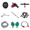 LIYUANJUN 120FT Zip Line Kit, Stainless Steel Spring Brake Zipline Kit with Rubber Heads&Safety Belt&2 Pair Gloves&2 Tree Protection Mats Park Backyard Zipline 330lbs Max Adjustable Helmet view 4