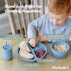 WeeSprout Baby Led Weaning Bundle, Silicone Suction Bowl, Spoons, Bib & Cup, Develops Self Feeding Skills, Dishwasher Safe (Pink) view 3