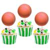 40 PCS Double Sided Sports Ball Cupcake Toppers - Cricket Theme Birthday Cake Decorations for Baby Shower & Kids Party view 1