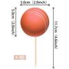 40 PCS Double Sided Sports Ball Cupcake Toppers - Cricket Theme Birthday Cake Decorations for Baby Shower & Kids Party view 2