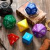 Arrowbash 6 Pcs Jumbo Polyhedra Dice 3.94 Inch Jumbo Foam Polyhedral Dice 6 Set 4, 6, 8, 10, 12 Sides Gifts for Games Teach Numbers Addition Subtraction Probability Learning, Multicolor view 4