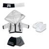 niannyyhouse 40cm Plush Doll Clothes Loose Headwear Hoodie Pants Canvas Shoes Doll Accessories Dress Up (White) view 1