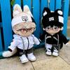 niannyyhouse 40cm Plush Doll Clothes Loose Headwear Hoodie Pants Canvas Shoes Doll Accessories Dress Up (White) view 3