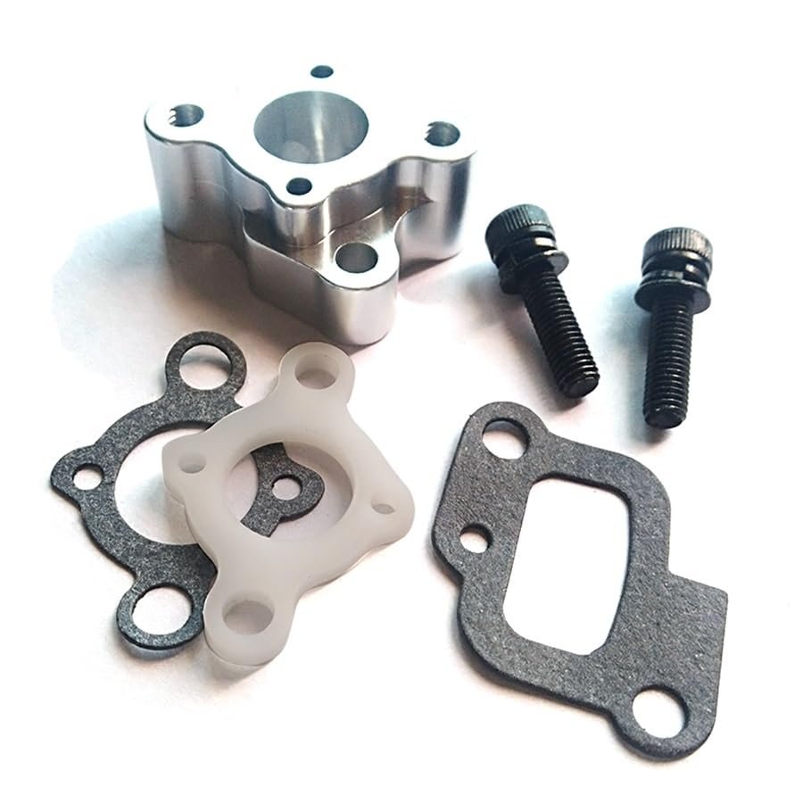 BrewJa CNC Intake Manifold Set Compatible with 23-30.5Cc Gas Engine Compatible with Zenoah Cy Hpi Baja 5B 5T 5Sc Losi 5Ive-T Rovan King Motor