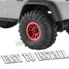 hopsupRC RC 1.0in Rubber Tires for 1/18 1/24 TRX4M,SCX24,FCX24 RC Crawler,RC Wheels Tires,(4PCS Black) view 3