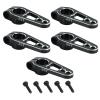 BrewJa 5PCS Aluminum Alloy 31Mm 25T Steering Servo Arm Horn Compatible with Futaba Sakura D4 1/10 RC Drift Car Crawler Parts (Color : Black) view 1