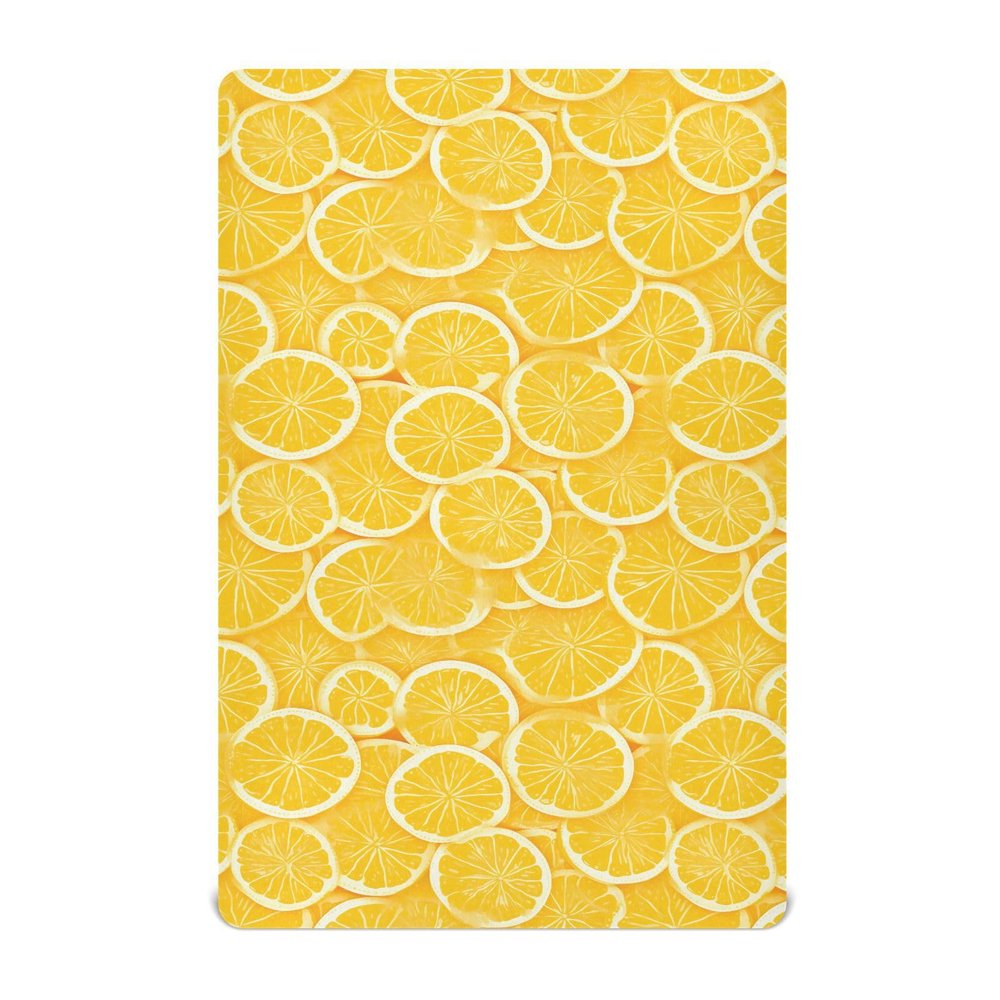 Orange Lemon Slice Pattern Crib Sheet for Boys Girls Stretch Baby Toddler Crib Fitted Sheets Soft Baby Mattress Cover Bed Sheet for Unisex Newborn Crib Mattress S