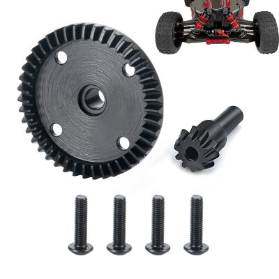 BRKRC Carbon Steel Diff Gear 43T 10T Gearbox Differential Gears Set for Arrma 1/8 Kraton/Notorious/Outcast/Talion 6S BLX /Typhon6S TLR 1/7 Fireteam/Mojave 6S BLX 4WD