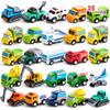 JOYIN 69Pcs Small Animal Figures, Assorted Mini Plastic Animal Toy (Ocean, Zoo, Farm, Dinosaur, Insect) and 25-Piece Pull Back Cars and Trucks Toy Vehicles Set for Toddlers view 3