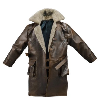 1/10 Scale Male Clothes,Male Fur Collar Long Coat Windbreaker for 7inch Soldier Action Figure Body (Half Fur Collar Coat)