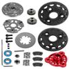 76T 48P Spur Gear with 25T 27T Pinions Gear & Slipper Clutch Upgrades Part for 1/10 Slash Rustler Stampede Bandit 2WD VXL,76T Spur Gear,Red view 1