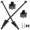 hopsupRC RC 10MM Drive Shaft CVD & Wheel Hex Hubs Upgrades Part for 1/5 X Maxx 8S Monster Truck,45# Steel Driveshaft Front Rear Axles & Aluminum Wheel Nut & Wheel Hex Hops Up,Black view 1