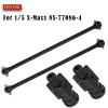 hopsupRC RC 10MM Drive Shaft CVD & Wheel Hex Hubs Upgrades Part for 1/5 X Maxx 8S Monster Truck,45# Steel Driveshaft Front Rear Axles & Aluminum Wheel Nut & Wheel Hex Hops Up,Black view 2