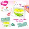 32 Pack Valentine's Day Heart-Shaped Pop Fidget Toys for Kids, Classroom Bulk Gifts with Keychains & Cards, Perfect for School Party & Class Exchanges view 3