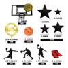 17 PCS Basketball Cake Toppers Basketball Star Themed Cake Decorations for Boy Cake Topper Sport Cake Party Decorations Sports Party Supplies (1) view 2
