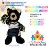 Cheerleader Uniform for Stuffed Animals - Metallic Gold & Black, Fits 14"-18" Plush Toys, Adorable Teddy Bear Outfit, Ideal Plushie Gift, Playtime Fun for Kids view 4
