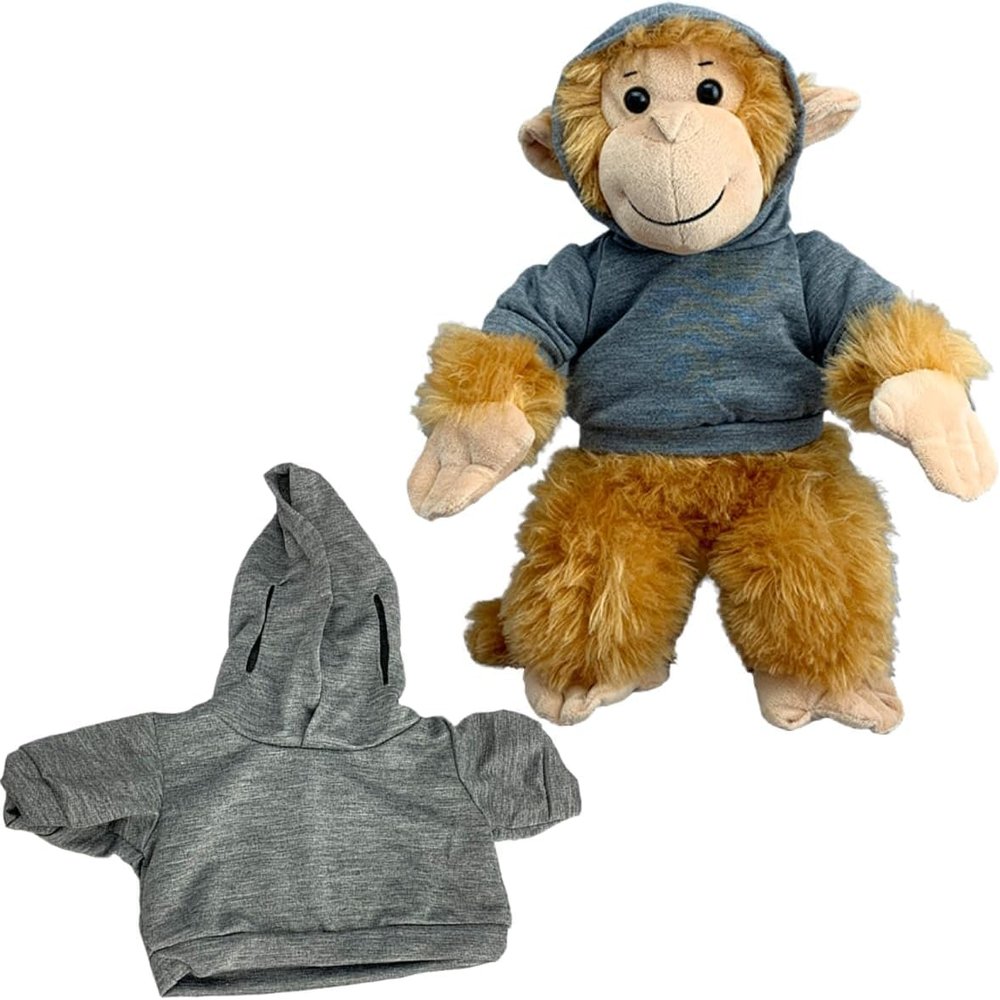 Grey Hoodie 1418 Inch Plush Bear Clothes Outfit for Stuffed Animal Doll Accessories Casual Dress Up