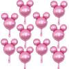 10pcs 24inch Pink mouse mylar balloons, mouse birthday party decorations balloon,mouse birthday party supplies view 1
