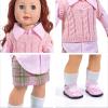 WONDOLL 27 PCS American 18-inch-Doll-Clothes and Accessories-Travel-Suitcase Luggage,Clothes and Shoes, Bag, Sunglasses, Camera, Passport, Notebook, Phone, pad Travel Gear Play Set Fit(No Doll) view 4