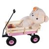 Gecheer Outdoor Wagon All Terrain Pulling w/Wood Railing Air Tires Children Kid Garden view 3
