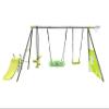 Gecheer Green and Blue Interesting six Function Swingset with net Swing Metal Plastic Safe Swing Set 440lbs for Outdoor Playground for Age 3+ with 31.5in net Swing view 2