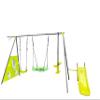 Gecheer Green and Blue Interesting six Function Swingset with net Swing Metal Plastic Safe Swing Set 440lbs for Outdoor Playground for Age 3+ with 31.5in net Swing view 3