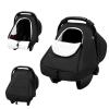 SWESEN Winter Car Seat Covers for Babies, Cozy & Warm Cover, Infant Car Seat Canopy Water Resistant, Universal Cold Weather Shield, Black view 1