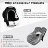 SWESEN Winter Car Seat Covers for Babies, Cozy & Warm Cover, Infant Car Seat Canopy Water Resistant, Universal Cold Weather Shield, Black view 2