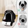 SWESEN Winter Car Seat Covers for Babies, Cozy & Warm Cover, Infant Car Seat Canopy Water Resistant, Universal Cold Weather Shield, Black view 3