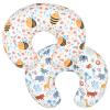 2 Pack Baby Nursing Pillow Cover Newborn U-Shaped Breastfeeding Pillowcase Cushion Cover Stretchy Replaceable Forest&Floral Pillow Cover Slipcover 22.5x21 view 1