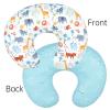 2 Pack Baby Nursing Pillow Cover Newborn U-Shaped Breastfeeding Pillowcase Cushion Cover Stretchy Replaceable Forest&Floral Pillow Cover Slipcover 22.5x21 view 3